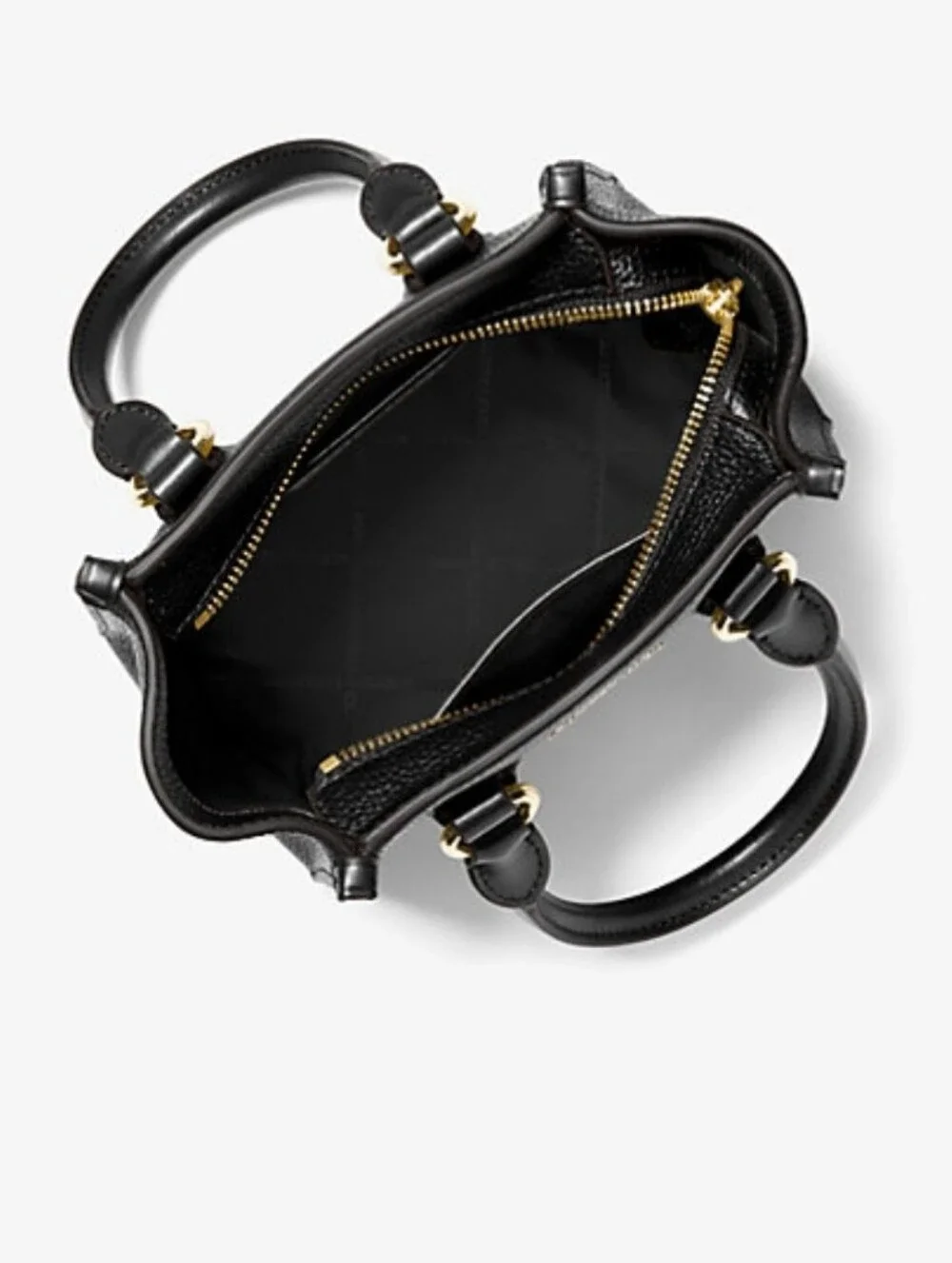 Michael Kors Sm. Black Pebbled Leather Satchel with Gold Accents Authentic*